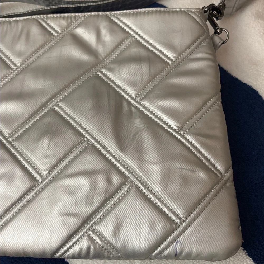 Lug Silver Crossbody Bag